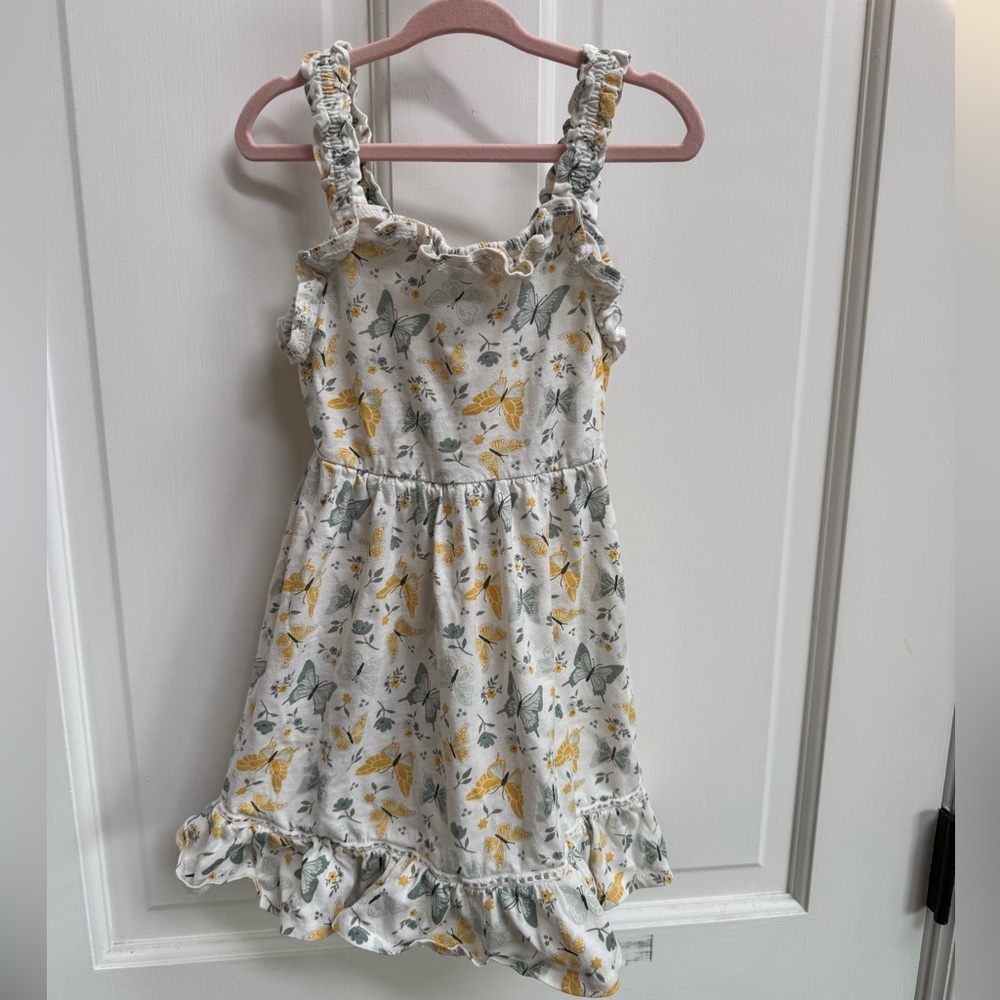 Girls' Floral Ruffle Sundress - Yellow & Green